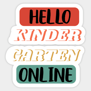 Online Hello Grade Virtual Back to School 2020 - Hello Kindergarten Online Sticker